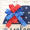 thumbnail image 5 of CuiLiyq 4th of July Wooden Round Door Sign, 11.8" Patriotic Stars and Stripes Hanging Decor for Front Door Porch Home Party, 5 of 7