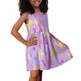thumbnail image 4 of Sleeveless Girls Dress with Bunny and Butterfly Print Easter Crew Neck Casual Fit Soft Fabric for Daily Wear and Parties, 4 of 5