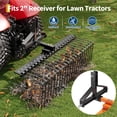 thumbnail image 4 of Yiwa Tow-Behind Heavy Duty Steel Landscape Rake, Pine Straw Rake Attachment with 2-Inch Receiver, Suitable for Lawn Tractors, ATV/UTV, Ground Leveling, Dethatching and Leaf Removal, 4 of 6
