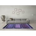 thumbnail image 3 of Ahgly Company Indoor Rectangle Abstract Blue Modern Area Rugs, 5' x 7', 3 of 4