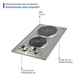 thumbnail image 4 of Tricombo Supra Parrilla Electrica y Parrilla de Gas con Campana de Pared 60 cm Acero, 4 of 5