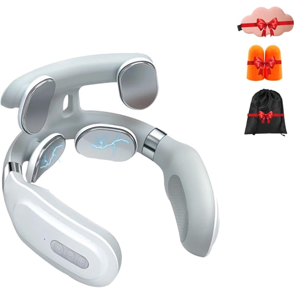 Vitality Magic Pro 2.0 Neck Massager, 4 Heat Modes & 14 Intensities Cordless Neck Vagus Nerve Stimulator, Portable Pain Relief for Neck & Shoulder