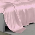 thumbnail image 6 of Belles & Whistles Satin Charmeuse Silky Sheet Set, Pink, King, 6 of 6