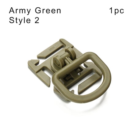 1/2/5pcs Camp Hike Backpacks Locking Carabiner Outdoor Molle Webbing EDC tool Mountain Clamp Hose Clamp D Ring Clip Strap Hang Buckle ARMY GREEN 1PC STYLE 2
