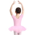 thumbnail image 3 of Alvivi Kids Girls Mesh Short Sleeves Leotard  Ballet Dance Gymnastics Dress 3-12, 3 of 7