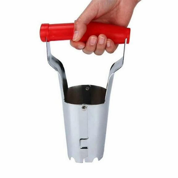 Darzheoy Garden Bulb Planter, Stainless Steel Gardening Bulb Transplanter Tool with Short Handle for Planting Flowers Tulips, Daffodils, Lily, Dahlias