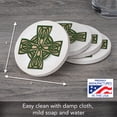 thumbnail image 5 of Thirstystone Celtic Cross Natural Sandstone Coaster 4-Pack, 5 of 5