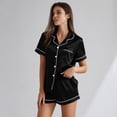 thumbnail image 3 of HITIME Pijama de Satín para Mujer Talla M, Conjunto de Short y Playera de Verano, Tela de Lujo Suave y Transpirable, Ideal para Dormir o Lounge, 3 of 9