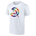 thumbnail image 2 of Men's White Atlanta Hawks Team Logo Pride T-Shirt, 2 of 3
