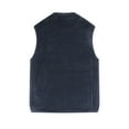 thumbnail image 4 of Male Casual Solid Silver Velvet Plush Outerwear Coat Sleeveless Zipper Fly Pocket Coat Vest Malbon, 4 of 5