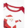 thumbnail image 6 of Family Matching Christmas Pajamas Sets Long Sleeve Santa Claus Print Tops + Plaid Pants or Long Sleeve Jumpsuit, 6 of 9
