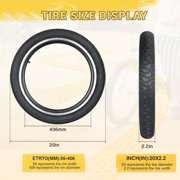 Zukka 2-Pack 20x2.2 Inch Mountain Bike Tires with 2 Inner Tubes - Foldable, Puncture Resistant, MTB Tire Set for E-Bike Off-Road Biking