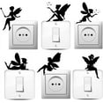 thumbnail image 1 of 6 pegatinas creativas para interruptores con silueta de hada, pegatinas de pared de hadas, calcomanías para interruptores de luz de hadas, pegatinas de pared decorativas de hadas, 1 of 9