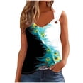 thumbnail image 2 of Summer Savings!GaThRRgYP Plus Size Tops for Women,Women's Printed Round Neck Casual Printed Sleeveless Suspender Top Multicolor XL, 2 of 4