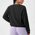 thumbnail image 6 of Craaazy Casual Womens Waffle Knit Sweatshirt Crew Neck Raglan Sleeve Loose Fit Top for Sports and Daily Wear Gifts, 6 of 6