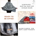thumbnail image 4 of Manta tipo poncho EzRallora, forro polar, ligera, gris plateado, 4 of 6