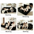 thumbnail image 5 of Xiweot 103" Cloud Sectional Couch for Living Room, Memory Foam Sectional Sofa with Deep Seat, Corduroy L Shaped Modular Sectional Couch with Left Facing Chaise, Black, 5 of 6