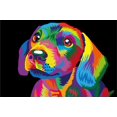 thumbnail image 1 of Elftoyer Pintura por números para niños, adultos y principiantes, kit de regalo de pintura en lienzo para decoración del hogar, perro colorido, 16.0 x 20.0 in (sin marco), 1 of 1