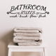 thumbnail image 4 of Pegatinas de pared para baño (2 piezas), vinilos decorativos con frase, para decorar el baño del hogar (negro), 4 of 4