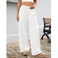 thumbnail image 4 of BAKREP Women's Sweatpants Wide Leg Elastic Loose Relaxed Sweat Pants Spring Winter Clothes Baggy Drawstring Joggers with Pockets, 4 of 12