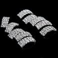 thumbnail image 5 of LOLIPPYY 10Pcs Vaulted Rhinestone Ribbon Buckles Sliders Clear Crystal Wedding Craft Decoration Accessories, 5 of 8