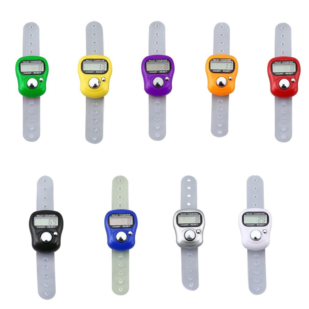 1pc Creative Stitch Marker Row Counter LCD Electronic Digit Finger Ring Digital 