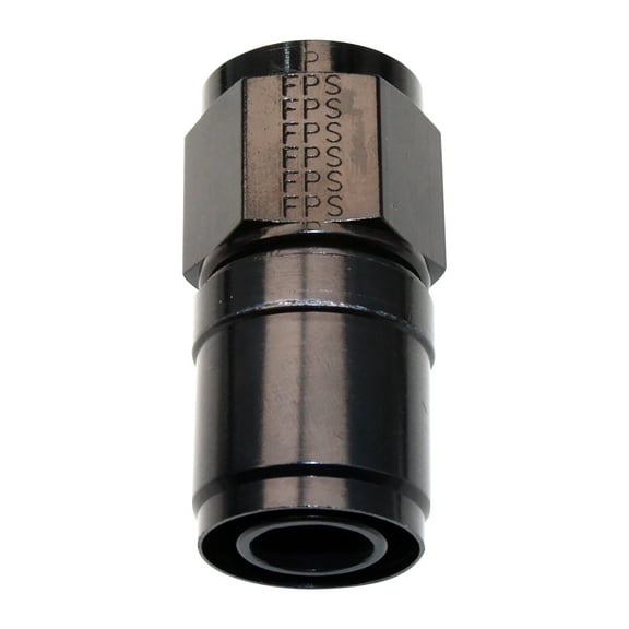 Fragola 2600116 No.16 Race-Rite Crimp-On Hose End, Black Anodize - Straight