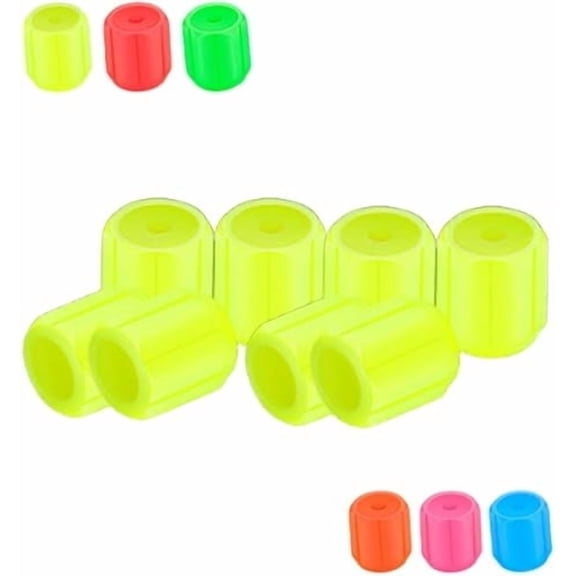 Virelaxpo 4-Pack Glow in the Dark Car Tire Caps - Luminous Night Safety Covers for Enhanced Visibility | Easy Install No Tools Required