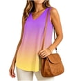 thumbnail image 4 of Molidfa Women's V-Neck Sleeveless Gradient Color Relaxed Fit Casual Cami Modern Summer Top, 4 of 5