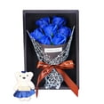 thumbnail image 2 of Artificial Flowers,Artificial Rose Flower Leaf Bridal Bouquet Wedding Home Decoration, 2 of 3