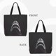 thumbnail image 2 of Fotbe Black And White Shark Bolsa Tote con Estampado para Mujer, Bolsos con Cremallera, Bolsa de Hombro Casual de Gran Capacidad con Bolsillos Internos, 2 of 7