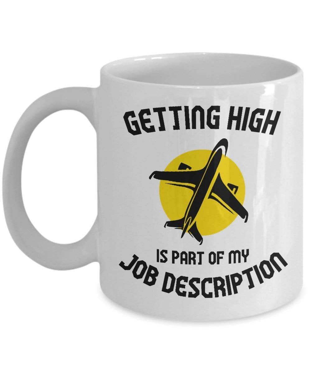 Getting High Funny Pilot Aviation Novelty Gift Mug