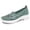 Green, variant on Women's Slip on Loafers Breathable Knitted Mesh Lightweight Sneakers Comfortable Casual Orthopedic Walking Shoes with Arch Support Khaki Size 9