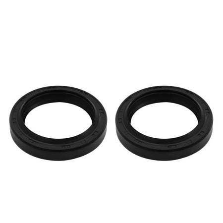 2pcs Black Motorcycle Front Fork Oil Seal 51mm x 37mm x 10mm for 