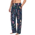 thumbnail image 2 of Bingfone Colorful Flowers Mens All Over Print Sleep Pajama Pants-Large, 2 of 9