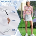 thumbnail image 5 of Uorisanigo Cute Easter Bunny Athletic Polo Workout Tops for Women Stylish Breathable Moisture Wicking Casual Tennis Activewear Quarter Zip Pullover Size S, 5 of 7