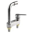 thumbnail image 2 of Robinet de Lavabo en Acier Inoxydable Robinet d'Évier Mitigeur Froid et Chaud, 2 of 12