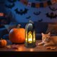 thumbnail image 5 of Lámpara Colgante de Noche de Halloween | Lámpara Electrónica con Forma de Castillo y Calabaza | Decoración Led Multicolor para Fiestas | Adorno Colgante de Plástico Ligero | Iluminación Ambiental par, 5 of 6