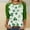 03 Green, variant on St. Patrick's Green Patterned Women's Crew Neck 3/4 Sleeve Raglan Sleeve Loose Casual Top