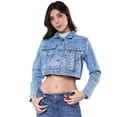 thumbnail image 1 of Chamarra Crop Mujer Mezclilla Stretch Savi Jeans, 1 of 4