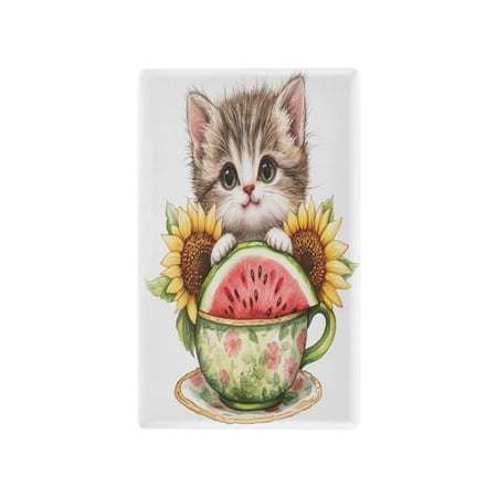 Switch Panel Switch Decoration 2.76x4.53x0.28 Inches Unused Outlet Cover Switch Plate Wall Plates Living Room Kitchen Bedroom Study Switches Teacup Black Cat