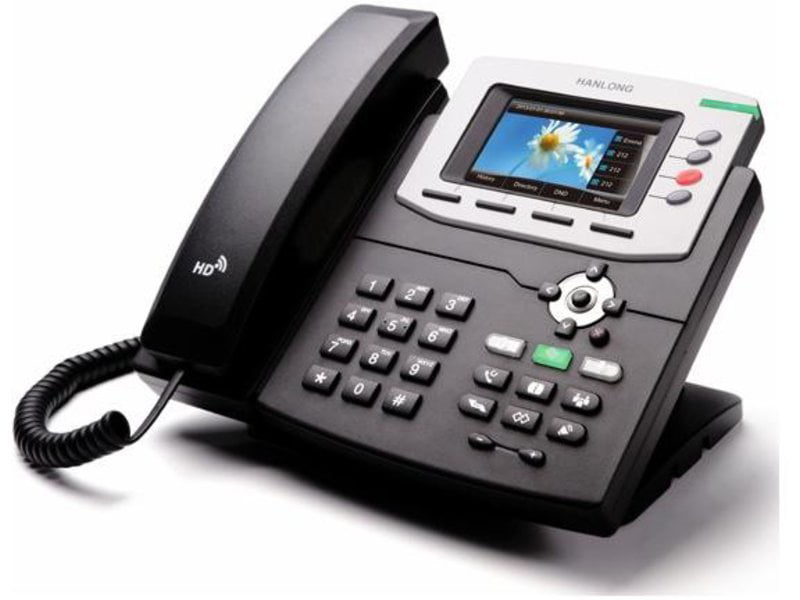 4-Lines HTEK UC804P HD VoIP IP Business Phone w/ Power Supply BRAND NEW 