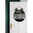 thumbnail image 4 of Beware Of Chickens Front Door Sign Funny Wreaths Hanging Wooden Plaque Decoration Round Rustic Wood Farmhouse Porch Decor for Home Front Door Decor, 11 x 11 Inch, 4 of 5