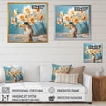 thumbnail image 4 of Designart "Bold Brushstrokes In Daffodil Bloom I" Daffodils Floater Framed Wall Decor, 4 of 5