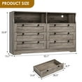 thumbnail image 2 of AOILE 6-Drawer Media Console, Entertainment Center with Ambient Features for Living Room and Bedroom, 2 of 8