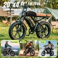 thumbnail image 5 of SISIGAD Electric Bike for Adults, 20"x4.0 Fat Tire, 750W Motor, 48V 30Ah Dual Battery, 100 Miles Range,UL2849, 5 of 10