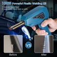 thumbnail image 3 of Mistaha Automotive Bumper Repair Kit Plastic Welding Machine Set 100W Welding Gun LED Light Pure Copper Soldering Iron Green US 110V, 3 of 7