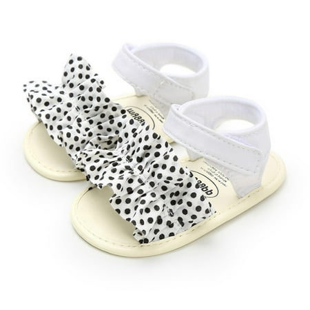

Summer Toddler Baby Girls Sandals Anti-Slip Bow Soft Soled First Walkers Shoes