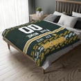 thumbnail image 4 of Green Bay Throw Blanket Custom Name and Number Blanket for Men Women Boy Gifts, 4 of 5