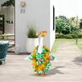 thumbnail image 5 of YAMB 4 Pcs/Set Hawaiian Porch Goose Outfits,Summer Lawn Goose Decorations,Yard Goose Clothes Hawaiian Wreath with Straw Hat Glasses for 23" Statue Patio Garden Decoration,Anti Fade, 5 of 8